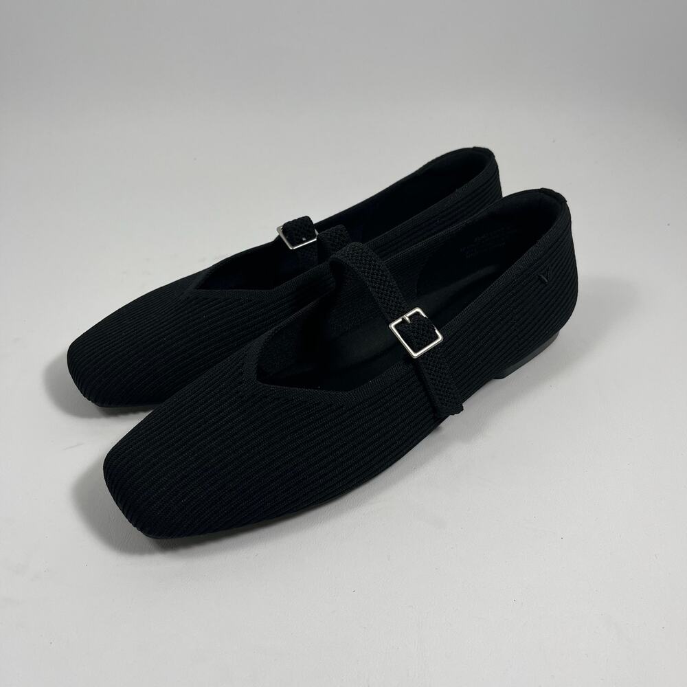 Vivaia Margot Mary Jane Square Toe Ballet Flats EU 42 US 10.5 Black Classic